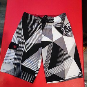 Brody board short grey black white men's size 30